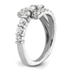14k White Gold 1 3/8 carat Lab Grown Diamond VS/SI+ G+ Complete Fashion Ring