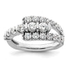 14k White Gold 1 3/8 carat Lab Grown Diamond VS/SI+ G+ Complete Fashion Ring