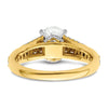 14k 5/8 carat Lab Grown Diamond VS/SI+ G+ 1 carat Oval Center Semi Mount Engagement Ring