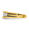 14k with Black Rhodium 1 carat Lab Grown Diamond VS/SI+ G+ Complete Men's Ring