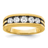 14k with Black Rhodium 1 carat Lab Grown Diamond VS/SI+ G+ Complete Men's Ring