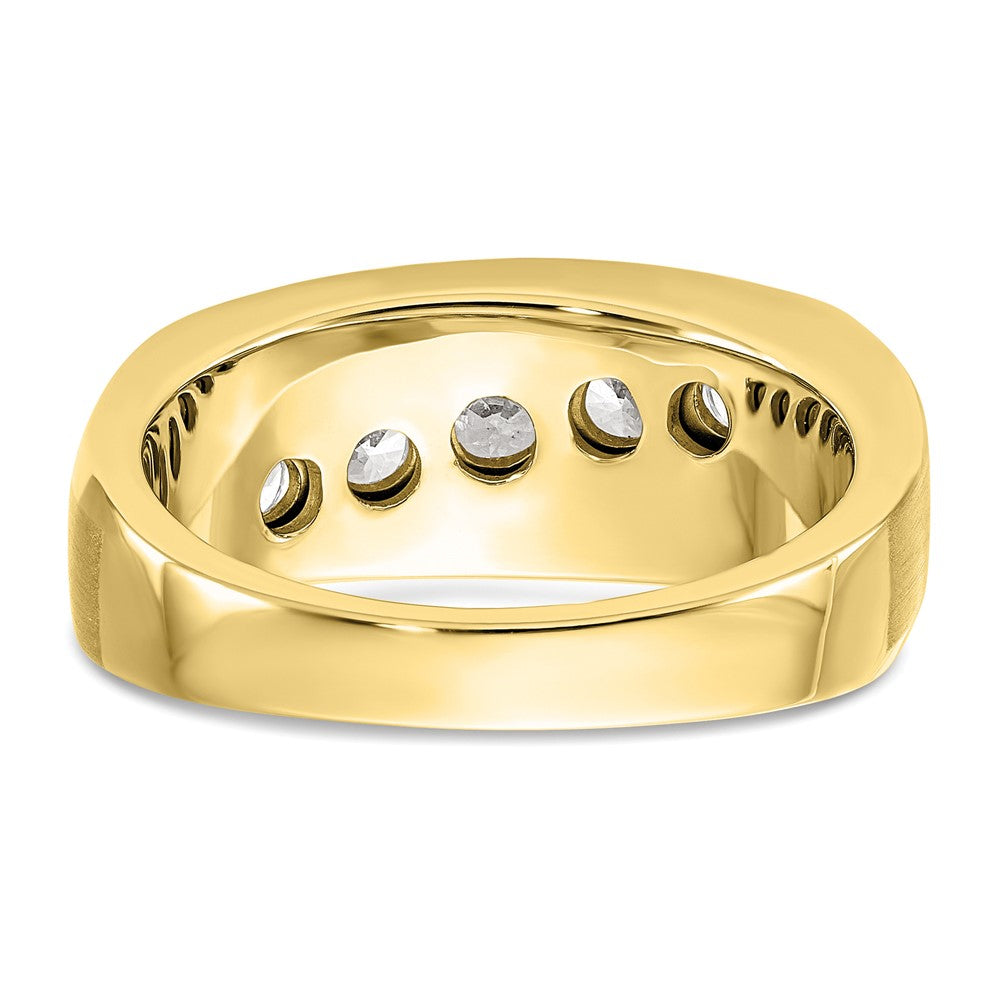10k 1 carat Lab Grown Diamond VS/SI+ G+ Five Stone Complete Men's Ring