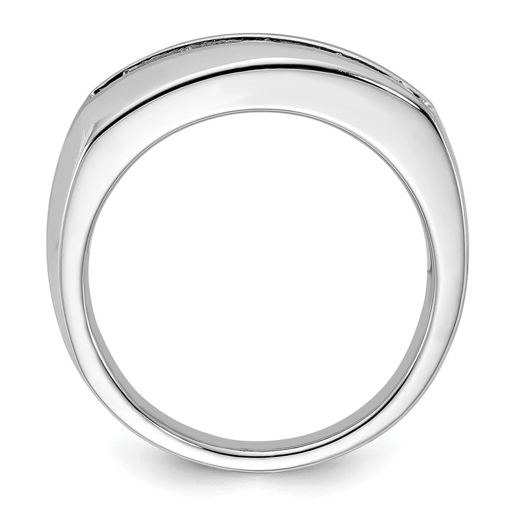 10k White Gold 1 carat Lab Grown Diamond VS/SI+ G+ Five Stone Complete Men's Ring