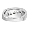 10k White Gold 1 carat Lab Grown Diamond VS/SI+ G+ Five Stone Complete Men's Ring
