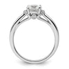 14k White Gold 1/20 carat Lab Grown Diamond VS/SI+ G+ 1 carat center Round Semi Mount Solitaire Engagement Ring