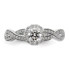 Gold Diamond Round Halo Engagement Rings