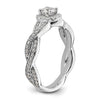 Gold Diamond Round Halo Engagement Rings