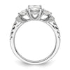 14k White Gold 3/4 carat Lab Grown Diamond VS/SI+ G+ 1 carat Center Oval Semi Mount Engagement Ring