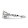 14k White Gold 3/4 carat Lab Grown Diamond VS/SI+ G+ 1 carat Center Oval Semi Mount Engagement Ring
