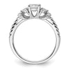 Gold Lab Grown Diamond 3-Stone Ring