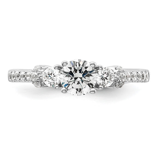 Gold Lab Grown Diamond 3-Stone Ring