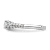 14k White Gold 1/3 carat Lab Grown Diamond VS/SI+ G+ 1 carat Center East-West Marquise Semi Mount Engagement Ring