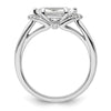 14k White Gold 1/20 carat Lab Grown Diamond VS/SI+ G+ 1 carat Center East-West Marquise Semi Mount Engagement Ring