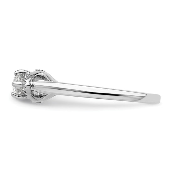 14k White Gold 1/20 carat Lab Grown Diamond VS/SI+ G+ 1 carat Center East-West Marquise Semi Mount Engagement Ring