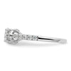 14k White Gold 1/3 carat Lab Grown Diamond VS/SI+ G+ 1 carat East-West Oval Center Semi Mount Engagement Ring