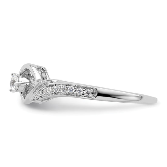 First Promise 14k White Gold 1/5 carat Lab Grown Diamond VS/SI+ G+ Complete Petite Engagement Ring