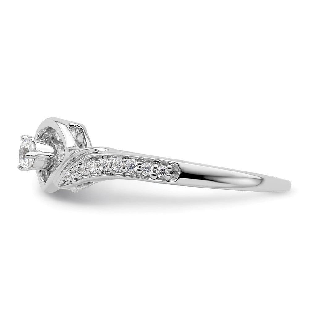 First Promise 14k White Gold 1/5 carat Lab Grown Diamond VS/SI+ G+ Complete Petite Engagement Ring