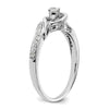 First Promise 14k White Gold 1/5 carat Lab Grown Diamond VS/SI+ G+ Complete Petite Engagement Ring