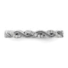 14k White Gold 1/6 carat Lab Grown Diamond VS/SI+ G+ Complete Wedding Band