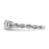 14k White Gold 1/5 carat Lab Grown Diamond VS/SI+ G+ 1 carat Center Round Semi Mount Engagement Ring