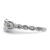 14k White Gold 1/5 carat Lab Grown Diamond VS/SI+ G+ 1 carat Center Oval Semi Mount Engagement Ring