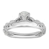 14k White Gold 1/5 carat Lab Grown Diamond VS/SI+ G+ 1 carat Center Oval Semi Mount Engagement Ring