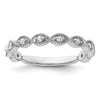 14k White Gold 1/6 carat Lab Grown Diamond VS/SI+ G+ Complete Wedding Band