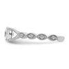14k White Gold 1/8 carat Lab Grown Diamond VS/SI+ G+ 1 carat Center Round Semi Mount Engagement Ring