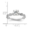 14k White Gold 1/8 carat Lab Grown Diamond VS/SI+ G+ 1 carat Center Round Semi Mount Engagement Ring