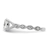 14k White Gold 1/8 carat Lab Grown Diamond VS/SI+ G+ 1 carat Center Oval Semi Mount Engagement Ring