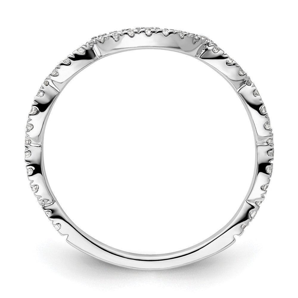 14k White Gold 1/3 carat Lab Grown Diamond VS/SI+ G+ Complete Wedding Band