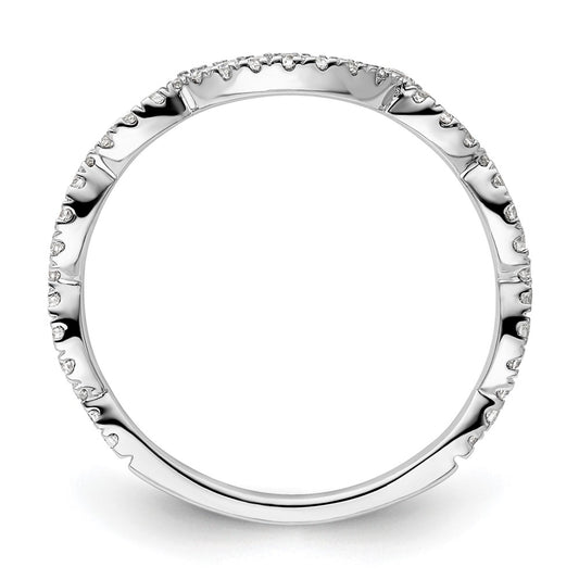 14k White Gold 1/3 carat Lab Grown Diamond VS/SI+ G+ Complete Wedding Band