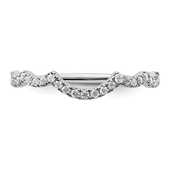 14k White Gold 1/3 carat Lab Grown Diamond VS/SI+ G+ Complete Wedding Band