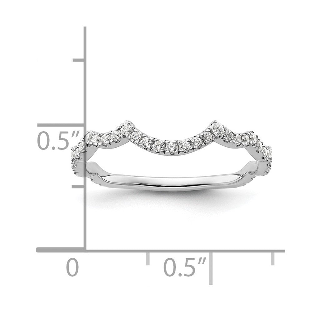 14k White Gold 1/3 carat Lab Grown Diamond VS/SI+ G+ Complete Wedding Band