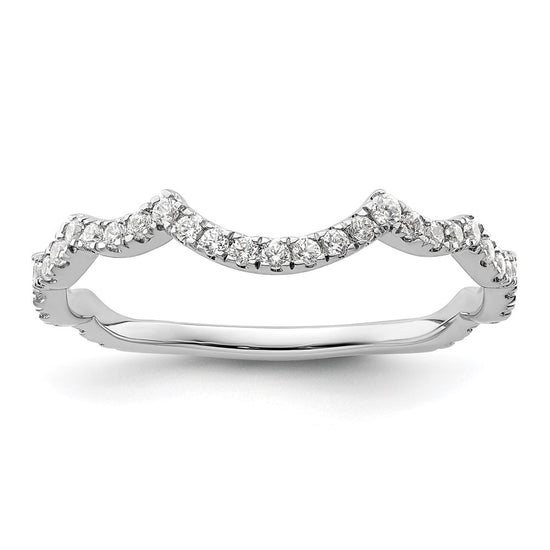 14k White Gold 1/3 carat Lab Grown Diamond VS/SI+ G+ Complete Wedding Band