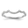 14k White Gold 1/3 carat Lab Grown Diamond VS/SI+ G+ Complete Wedding Band