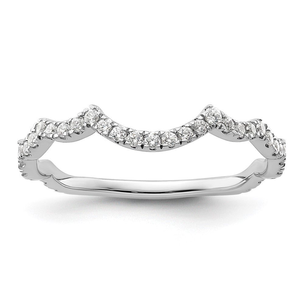 14k White Gold 1/3 carat Lab Grown Diamond VS/SI+ G+ Complete Wedding Band