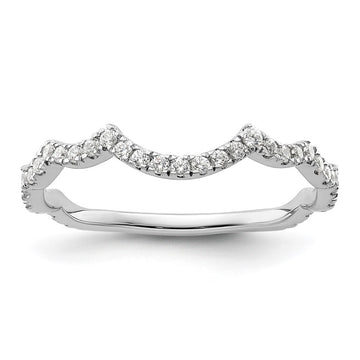 14k White Gold 1/3 carat Lab Grown Diamond VS/SI+ G+ Complete Wedding Band