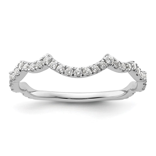 14k White Gold 1/3 carat Lab Grown Diamond VS/SI+ G+ Complete Wedding Band