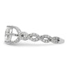 14k White Gold 1/2 carat Lab Grown Diamond VS/SI+ G+ 1 carat Center Round Semi Mount Engagement Ring