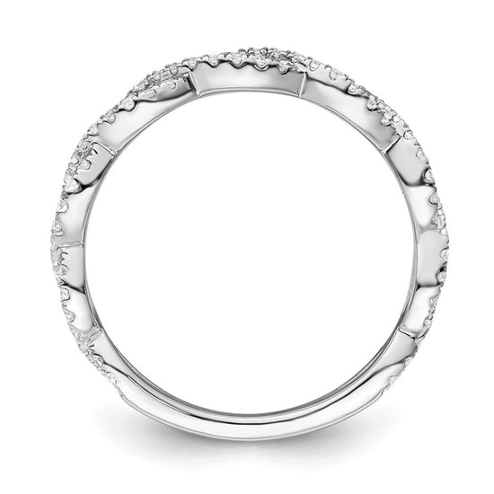 14k White Gold 3/8 carat Lab Grown Diamond VS/SI+ G+ Complete Wedding Band