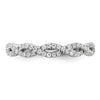 14k White Gold 3/8 carat Lab Grown Diamond VS/SI+ G+ Complete Wedding Band