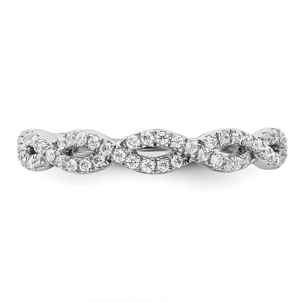 14k White Gold 3/8 carat Lab Grown Diamond VS/SI+ G+ Complete Wedding Band