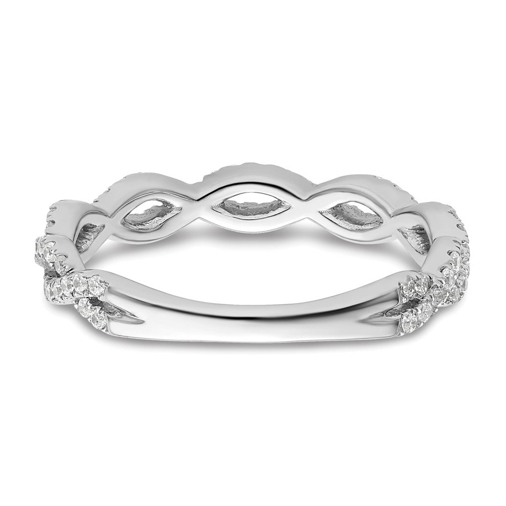 14k White Gold 3/8 carat Lab Grown Diamond VS/SI+ G+ Complete Wedding Band