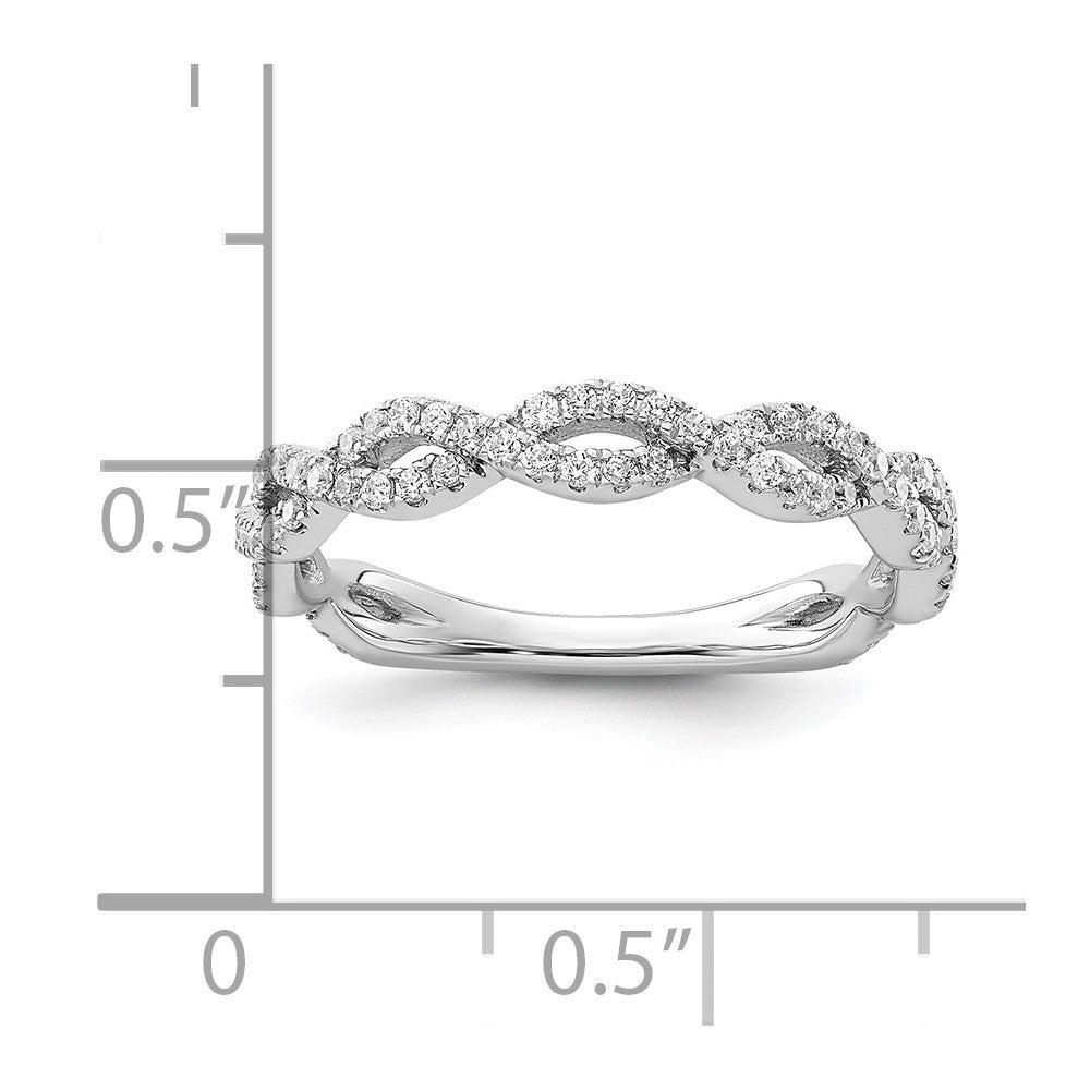 14k White Gold 3/8 carat Lab Grown Diamond VS/SI+ G+ Complete Wedding Band