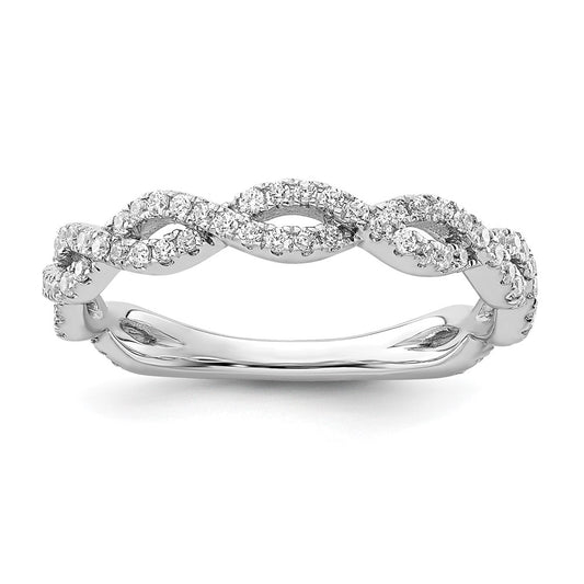 14k White Gold 3/8 carat Lab Grown Diamond VS/SI+ G+ Complete Wedding Band