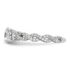 14k White Gold 3/8 carat Lab Grown Diamond VS/SI+ G+ 1 carat Center Semi Mount Engagement Ring