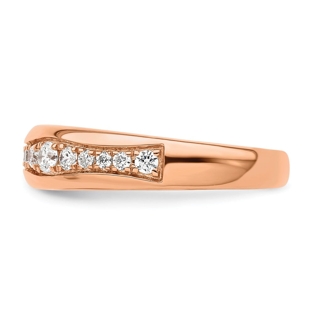 14k Rose Gold 3/8 carat Lab Grown Diamond VS/SI+ G+ Complete Fashion Band