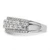 14k White Gold 1 1/2 carat Lab Grown Diamond VS/SI+ G+ Complete Fashion Band