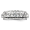 14k White Gold 1 1/2 carat Lab Grown Diamond VS/SI+ G+ Complete Fashion Band